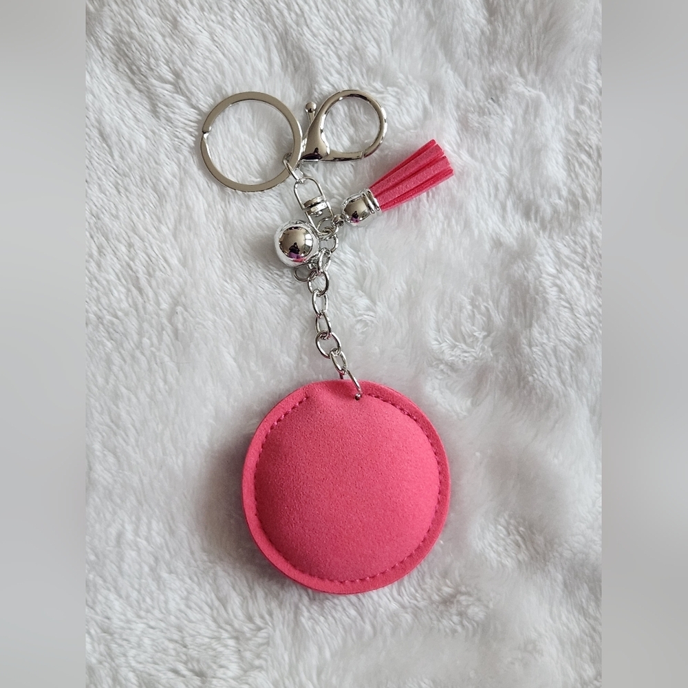 Pink Designer Keychain Set Luxury Iconic Logo Bag Charm Set - Picture 9 of 10